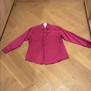 Men's Casual Button Down Shirt - Red